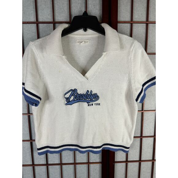 Brooklyn Cropped Graphic Sweater Polo from Aéropostale Women's XL - Picture 4 of 8